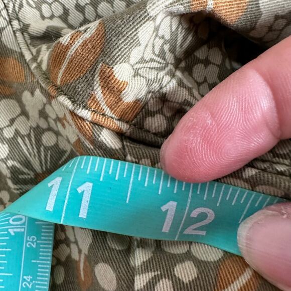 Lands End shorts floral stretchy band pull on pockets bohemian hippy plus size - Picture 10 of 13